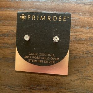 Primrose Rose Gold Cubic Zirconia Stud Earrings